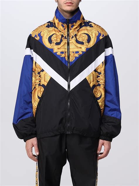 versace coat blue